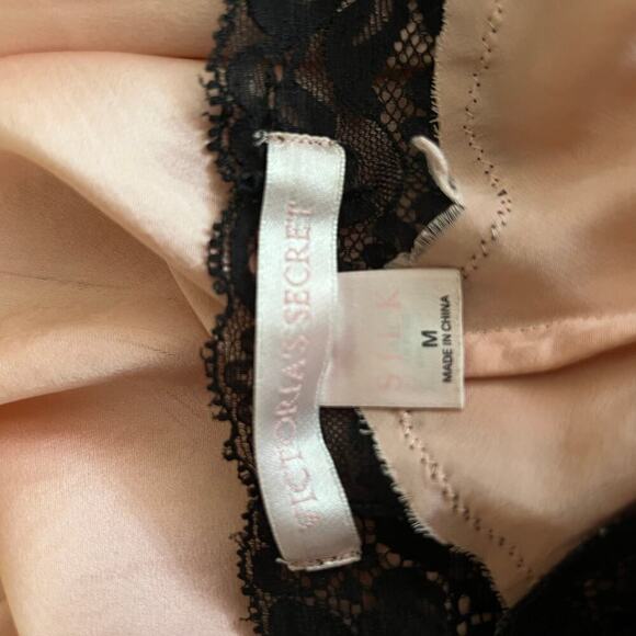 Y2K Victoria’s Secret Silk Lace Pink Slip Dress Size Medium - Picture 8 of 9